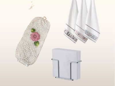 Kit Puxa-sacos, Panos de prato e Porta Guardanapos